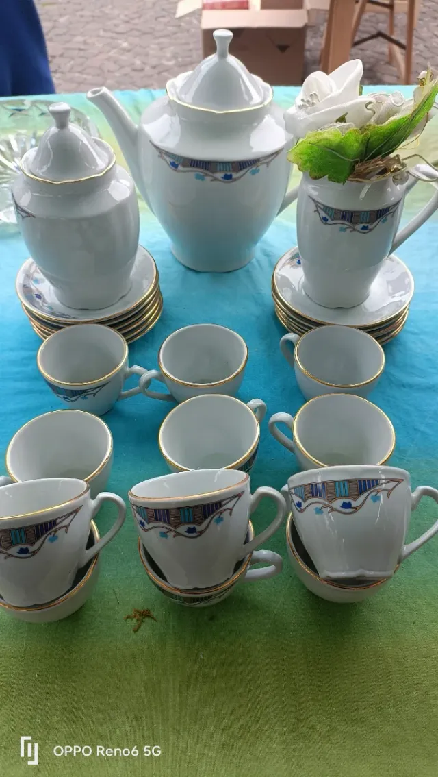 Servizio caffè 12 tazzine Limoges porcellana