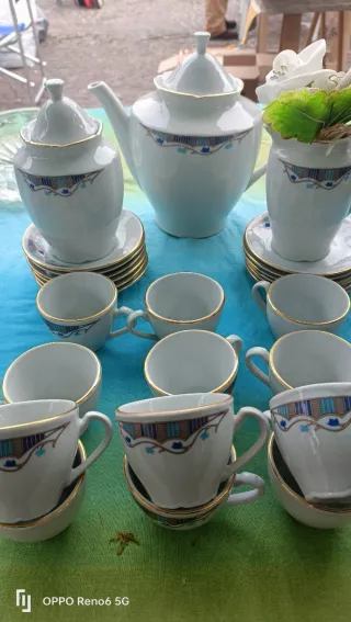 Servizio caffè 12 tazzine Limoges porcellana