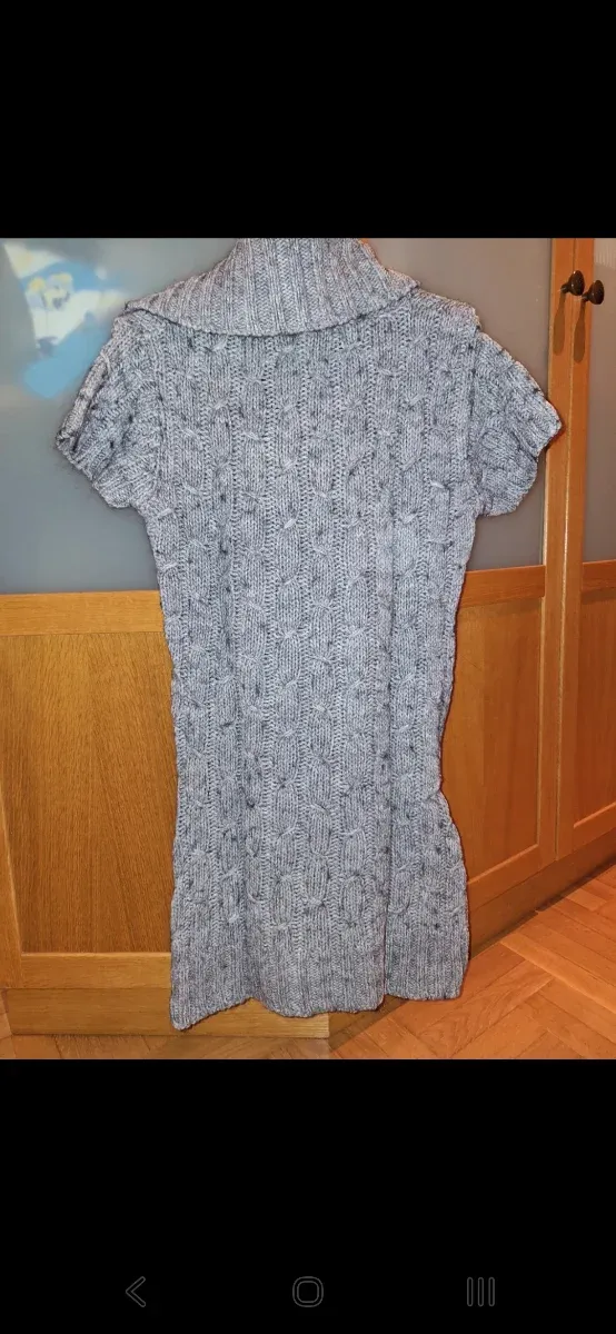 Vestido de punto gris