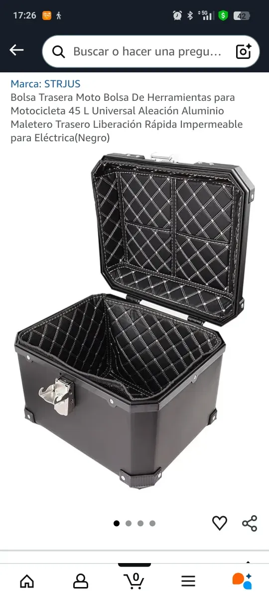 Cajón para moto Negro