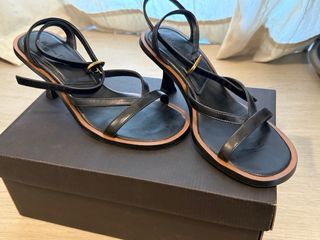 Sandalias Massimo Dutti Tacón Piel Negra