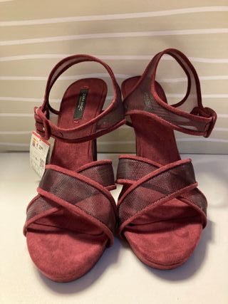 Sandalias burdeos ante