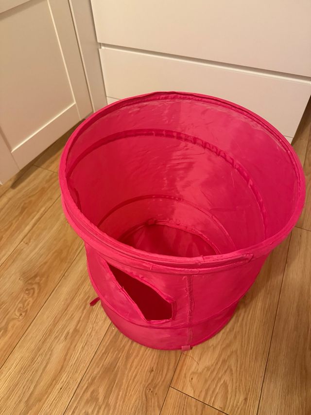 Cesta de ropa plegable rosa