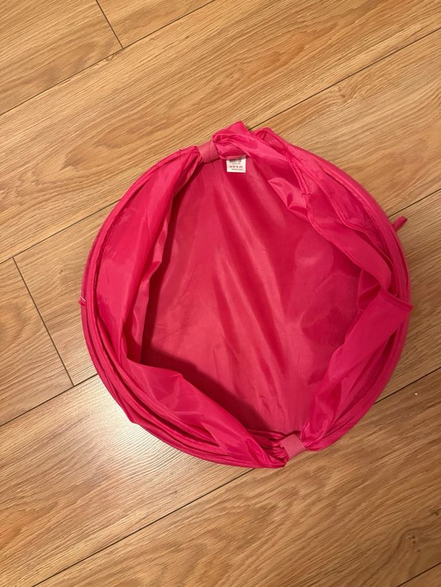 Cesta de ropa plegable rosa