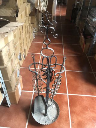 Juego Herramientas Chimenea Hierro Forjado