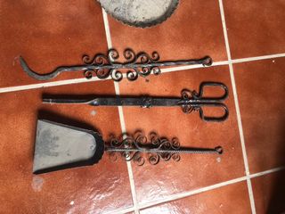 Juego Herramientas Chimenea Hierro Forjado