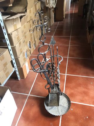 Juego Herramientas Chimenea Hierro Forjado