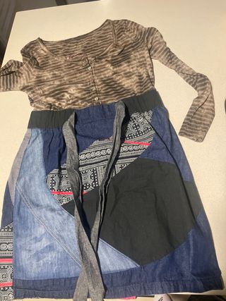 Vestido Desigual Patchwork