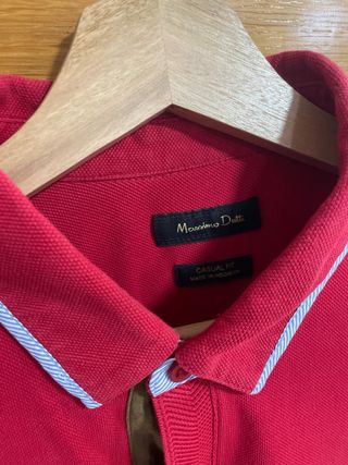 Polo Massimo Dutti Rojo Talla L
