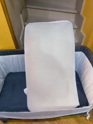 Minicuna colecho gris/vaquero