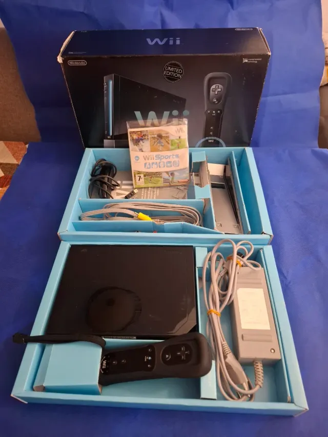 Nintendo Wii Negra Completa