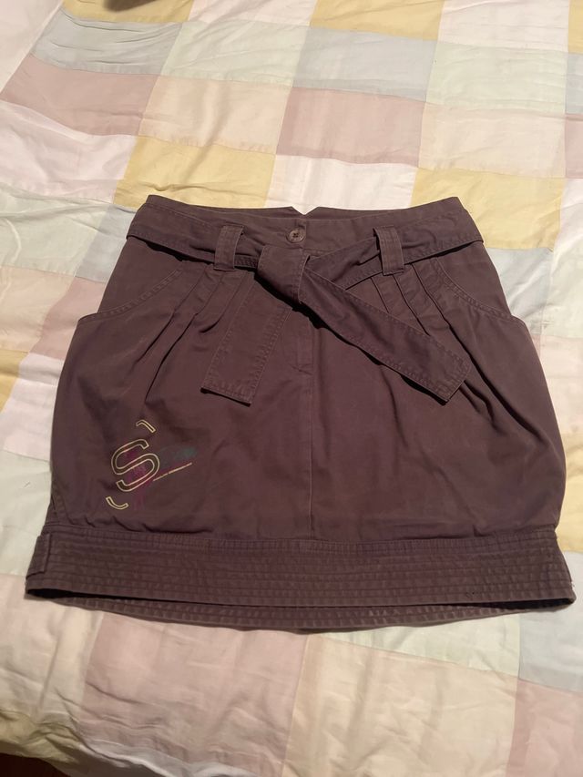 Falda Adolfo Dominguez marrón multicolor