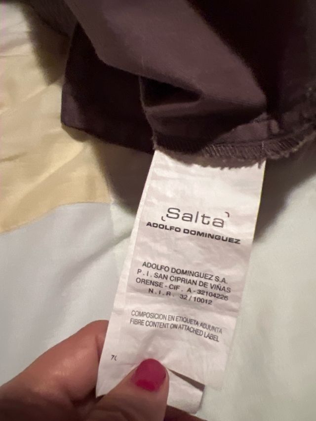 Falda Adolfo Dominguez marrón multicolor