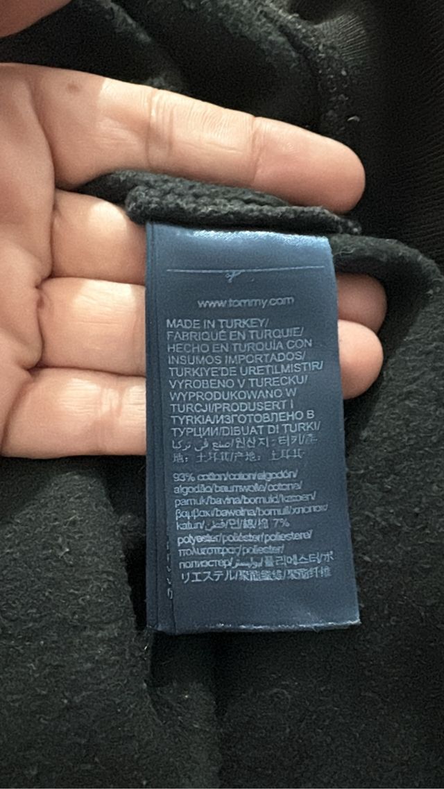 Sudadera Tommy Hilfiger Negra con Capucha unisex