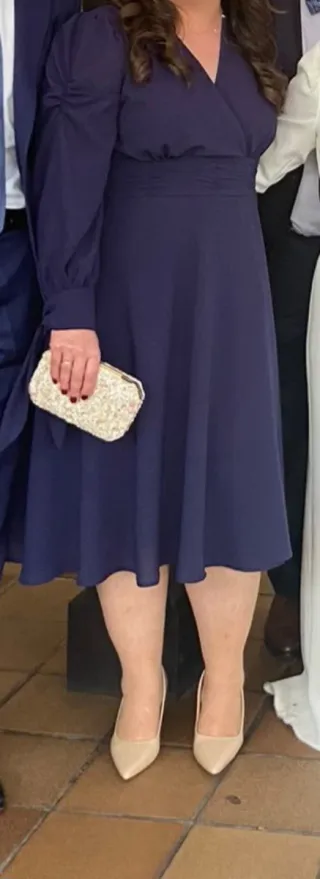 Vestido fiesta azul talla 44