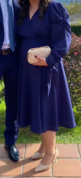 Vestido fiesta azul talla 44