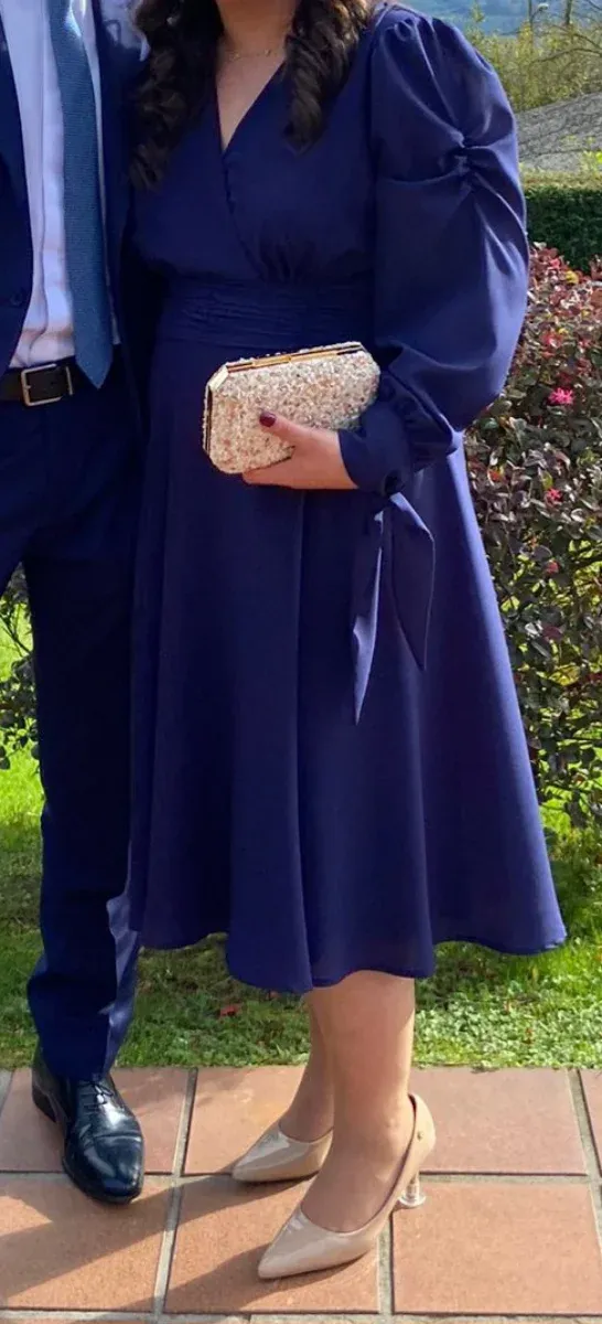 Vestido fiesta azul talla 44