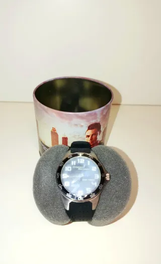 Reloj Cristiano Ronaldo Negro y Plateado