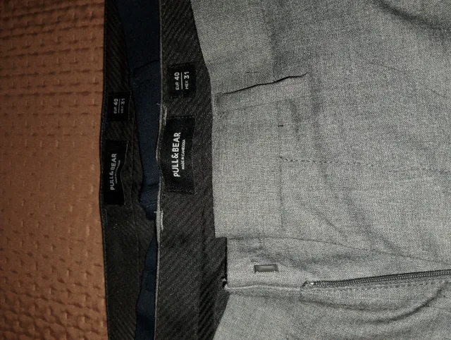 2 Pantaloni Chino Pull&Bear Neri e Grigi