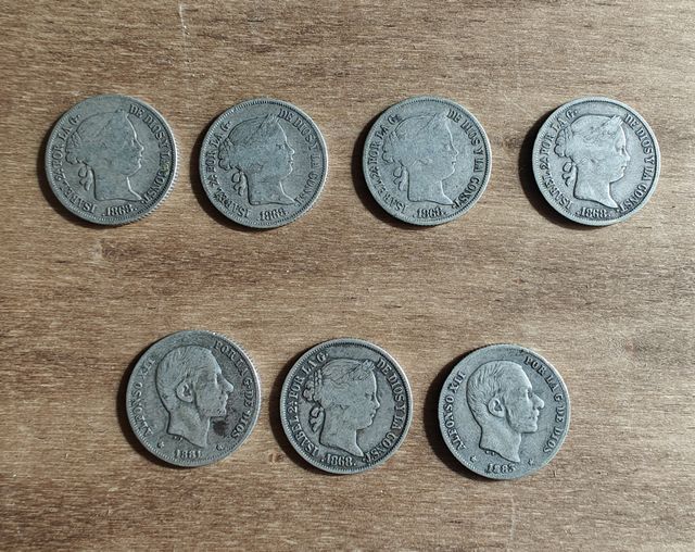 Lote monedas 20 Centavos Filipinas Plata