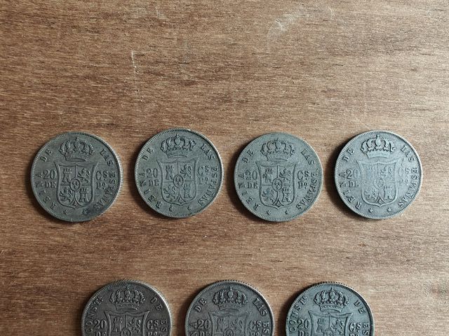 Lote monedas 20 Centavos Filipinas Plata