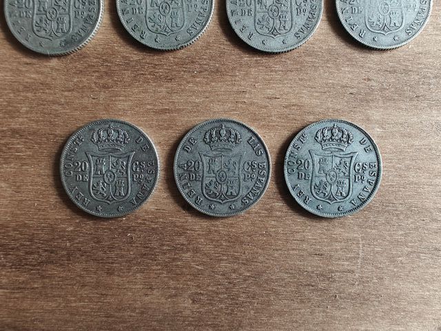 Lote monedas 20 Centavos Filipinas Plata