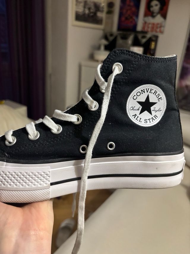 Converse All Star Negras Plataforma