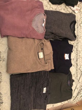 Lotto 6 maglioni uomo grigio e rosa