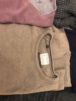 Lotto 6 maglioni uomo grigio e rosa