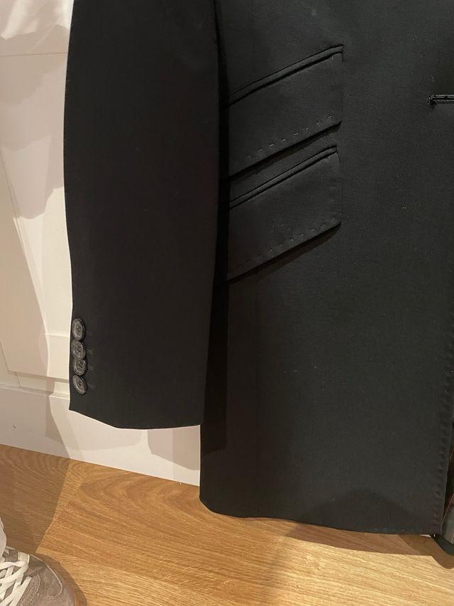 Chaqueta levita Pedro del Hierro Negra Talla 38