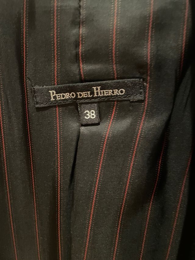 Chaqueta levita Pedro del Hierro Negra Talla 38