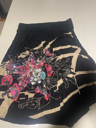 Falda Desigual Multicolor