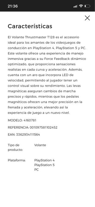 Volante Thrustmaster T128 PS4/PS5/PC