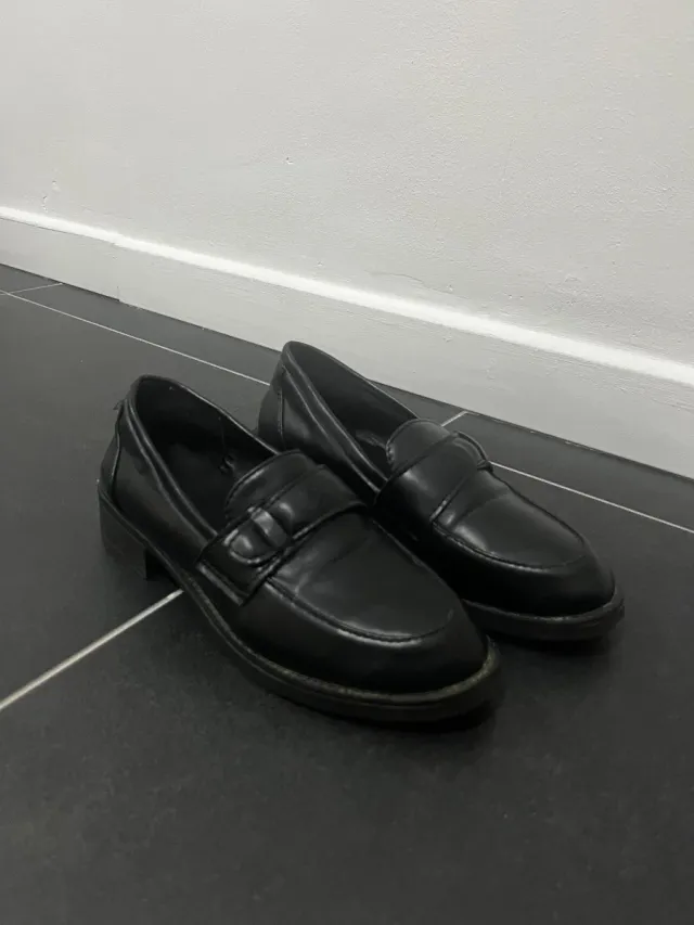 Mocassini neri pelle n.38