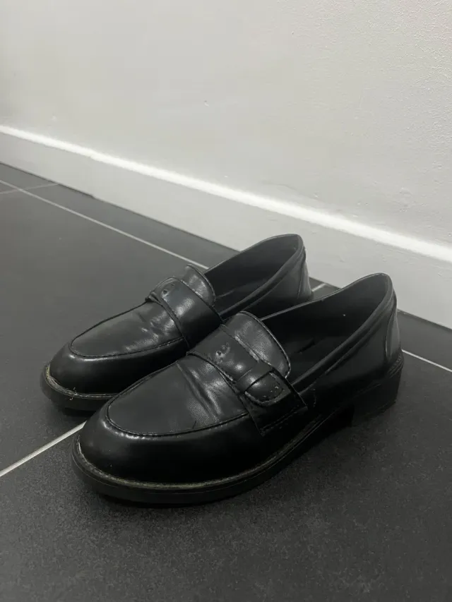 Mocassini neri pelle n.38