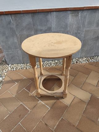 Tavolo consolle rotondo in legno