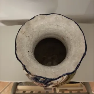 Vaso Ceramica Decorato Floreale