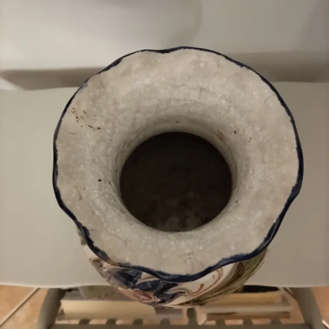 Vaso Ceramica Decorato Floreale