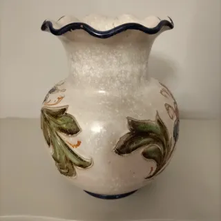 Vaso Ceramica Decorato Floreale