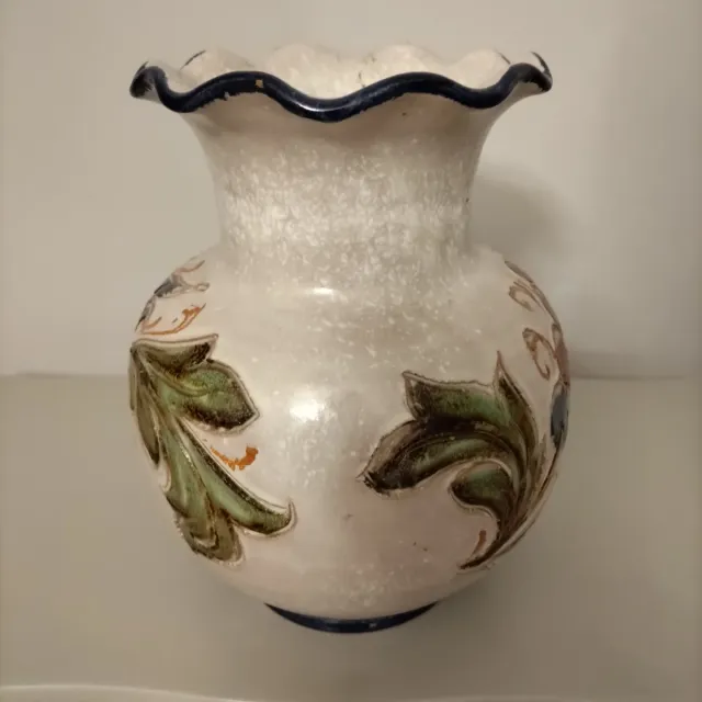 Vaso Ceramica Decorato Floreale