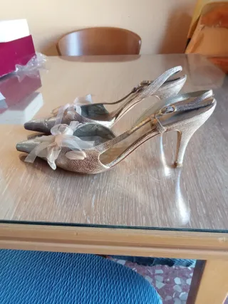 Zapatos de fiesta plateados Gino Vaello