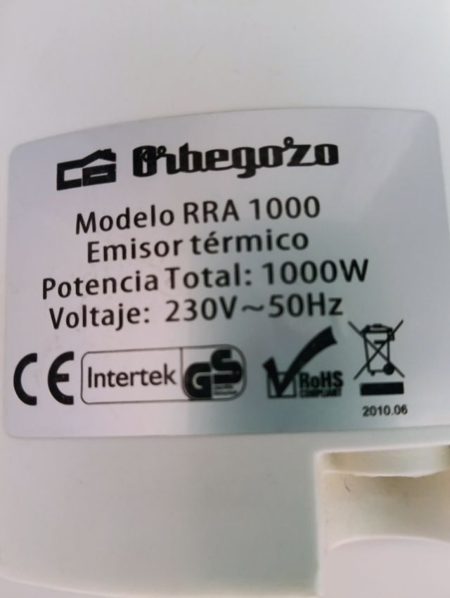 Calefactor Orbenzo Blanco