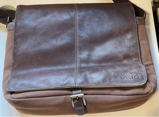 Maletín Vaio Piel y Tela Marrón