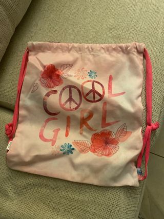 Mochila bolsa rosa niña