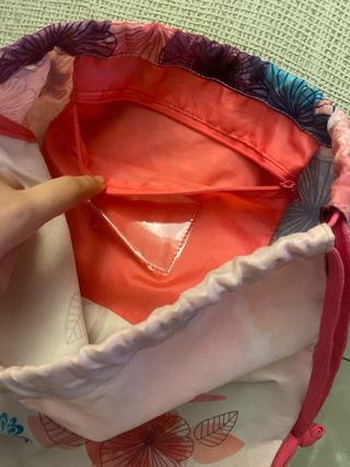 Mochila bolsa rosa niña