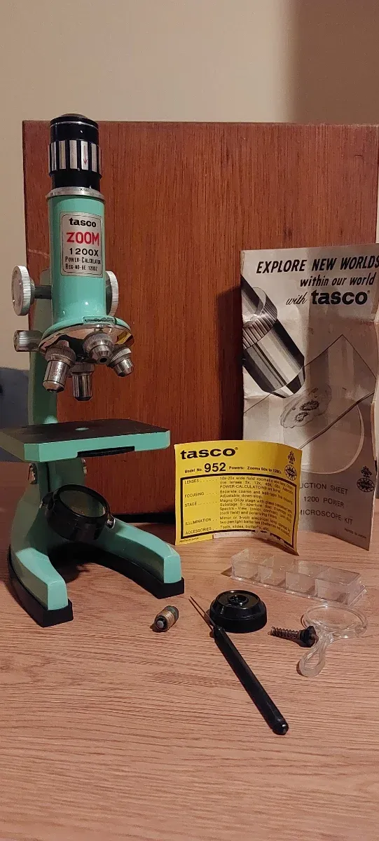 Microscopio Tasco Zoom 1200X Vintage