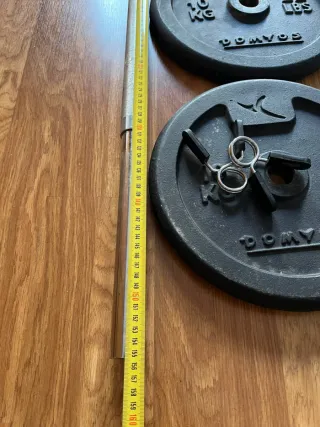 Barra y discos de pesas 10kg
