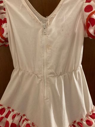 Vestido Flamenca Niña Lunares Rojo y Blanco