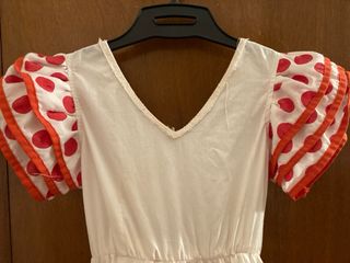 Vestido Flamenca Niña Lunares Rojo y Blanco