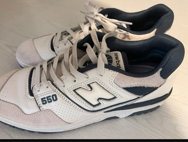 New Balance 550 Zapatillas Blancas y Azul Marino